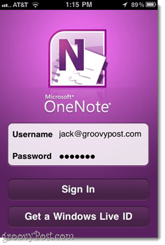 OneNote pro iPhone (zdarma od společnosti Microsoft)