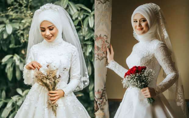Hidžáb svatební šaty modely 2020