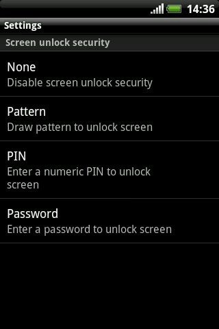 Bezpečnostní zámek Android