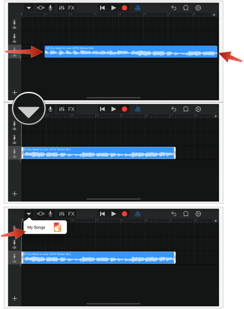 GarageBand mé písničky