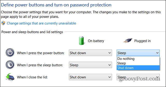 Vypněte systém Windows 8 pomocí tlačítka napájení