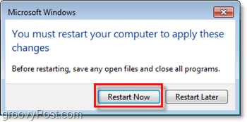 restartujte počítač a dokončete vypínání internetového prohlížeče 8 v systému Windows 7