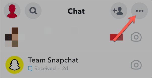 Ikona nabídky Snapchat