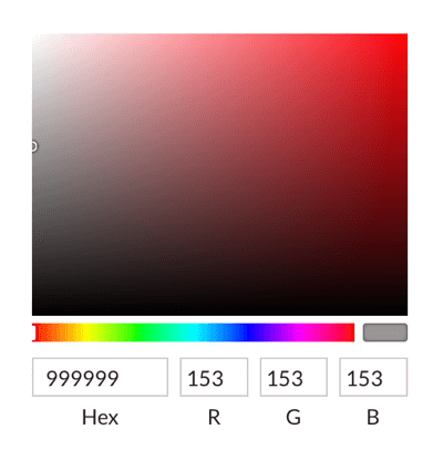 Vyberte barvy pomocí nástroje pro výběr barev nebo zadejte hexadecimální kódy.