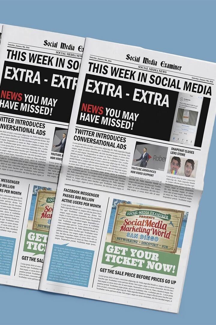 Twitter spouští konverzační reklamy: Tento týden v sociálních médiích: zkoušející sociálních médií