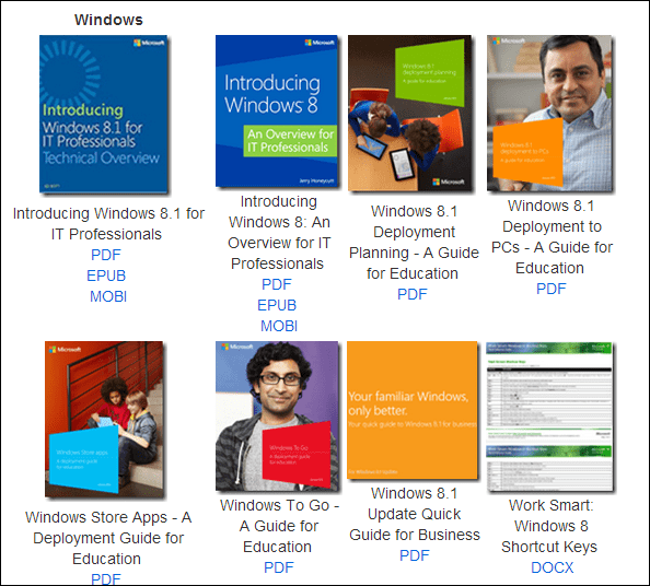 Kolekce elektronických knih společnosti Microsoft