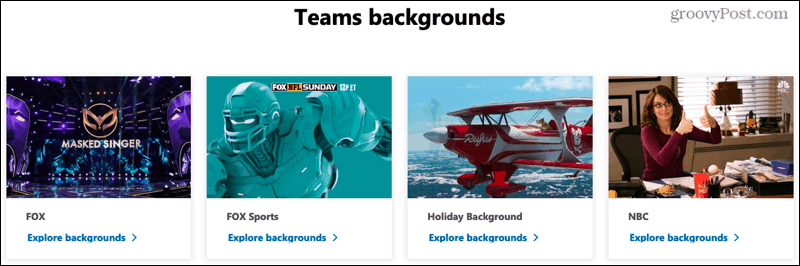 Web pozadí Microsoft Teams
