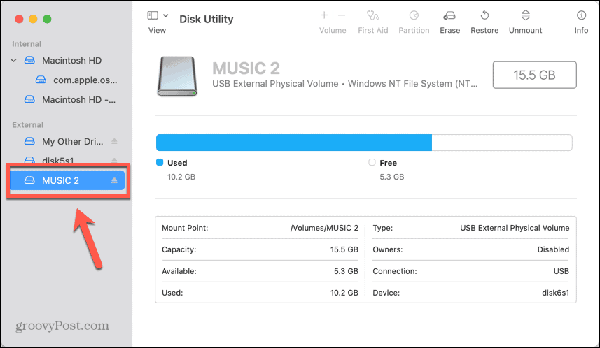 mac usb disk