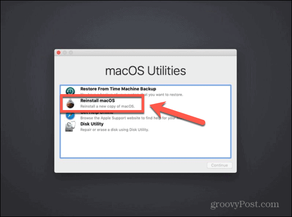 utility macos přeinstalují macos