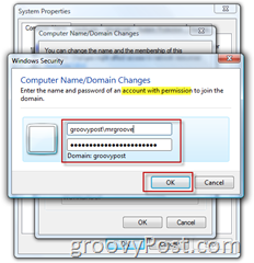 Windows 7 nebo Vista Připojte se k Active Directory AD doméně