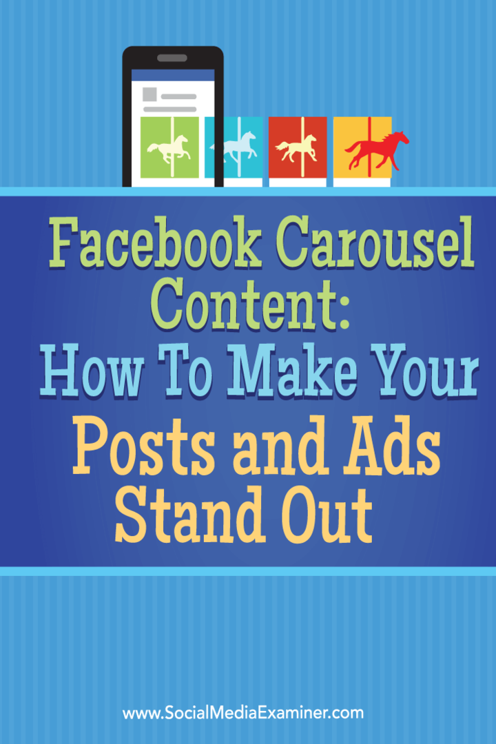 vytvářejte a používejte facebookové karuselové reklamy a příspěvky