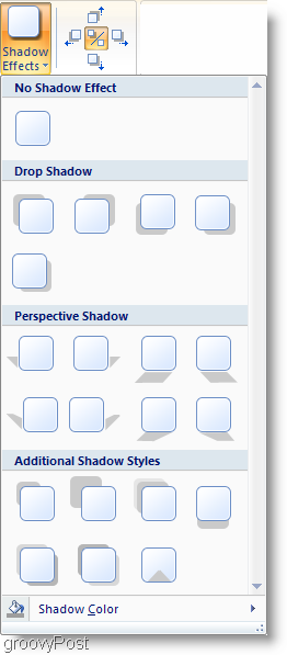 Stínové efekty aplikace Microsoft Word 2007