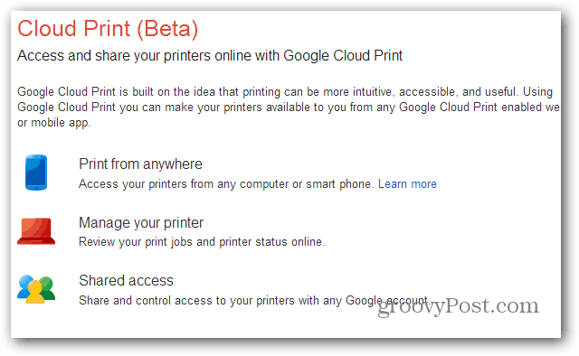 Tiskněte ze zařízení Nexus 7 pomocí služby Google Cloud Print