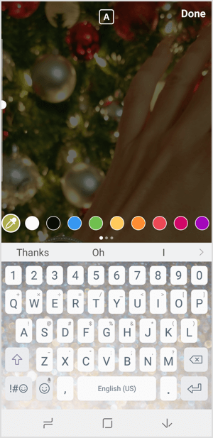 Instagramové příběhy volí barvu textu