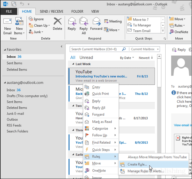 Nastavit přizpůsobené vyzváněcí tóny a oznámení aplikace Outlook, když vám kontakt pošle e-mail