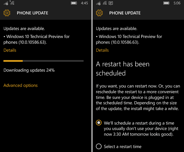 Windows 10 Mobile Build 10586.63 Rozšíření pro zasvěcence (aktualizováno)