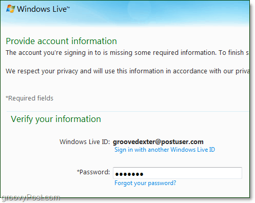 změnit heslo živé domény systému Windows