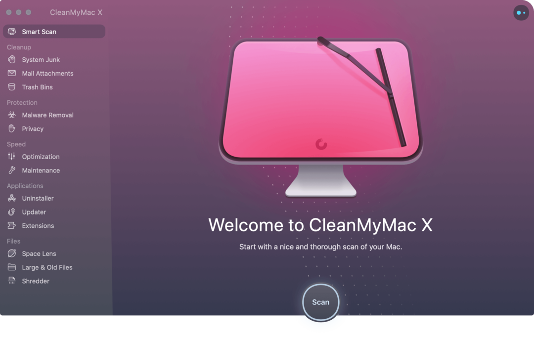 Přední strana CleanMyMac X