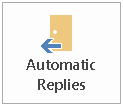 Tlačítko Automatické odpovědi aplikace OutlookOutlook Tlačítko Automatické odpovědi