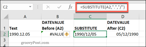 Funkce SUBSTITUTE v Excelu