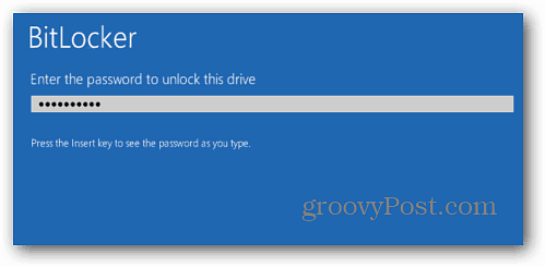 Zadejte heslo nástroje BitLocker