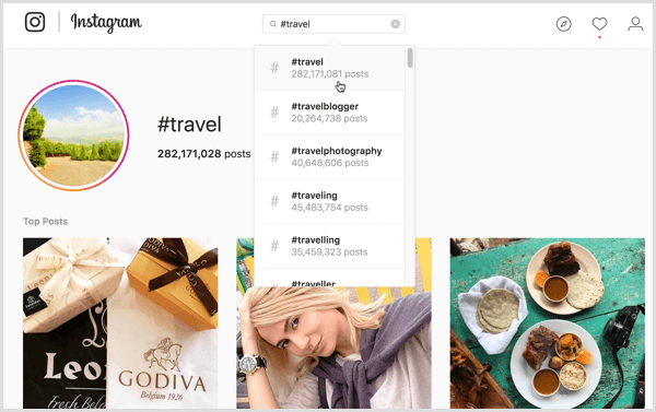 U určitých vyhledávání hashtagů na Instagramu se různým uživatelům mohou zobrazit různé výsledky obsahu.