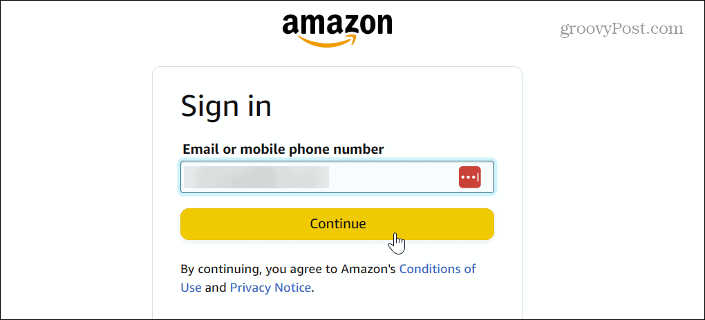 přihlásit se heslo k účtu Amazon