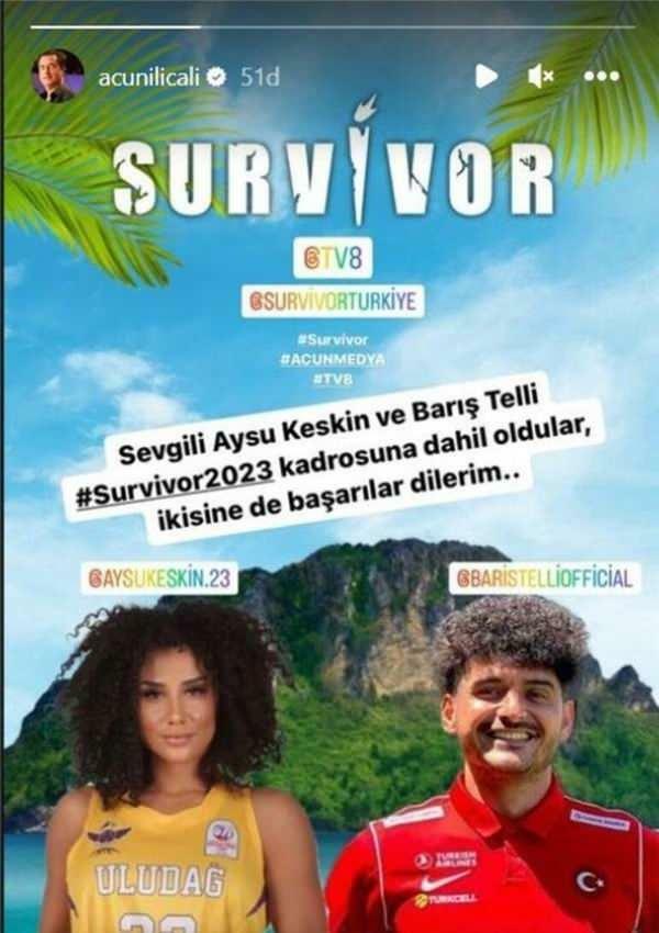 Přeživší Barış Telli, Aysu Keskin