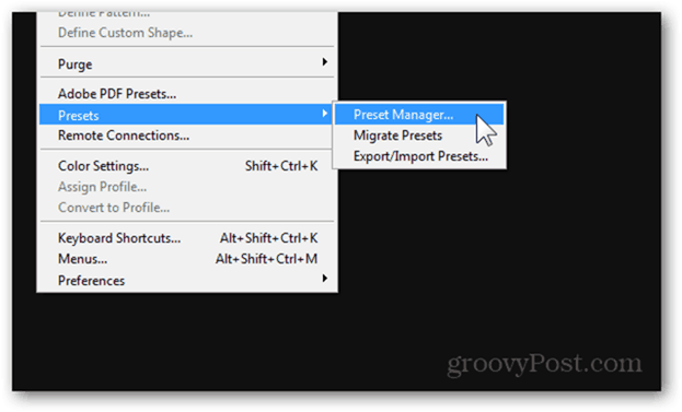 Photoshop Adobe Presets Šablony Stáhnout Vytvořit Vytvořte Zjednodušit Snadný Jednoduchý Rychlý přístup Průvodce novými výukovými programy Správce Úpravy předvoleb Vytvořeno