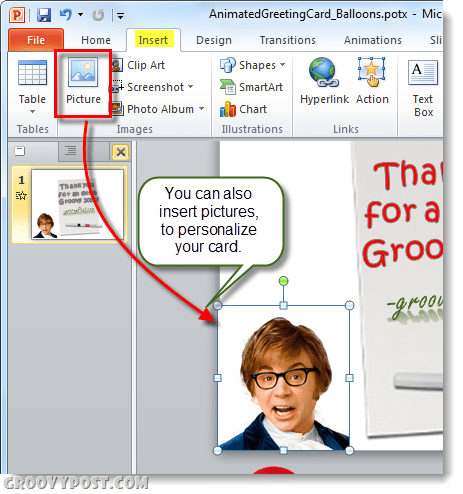 vkládat obrázky na přání z powerpoint