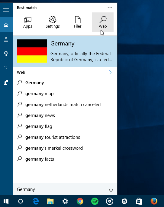 hledat filtry Windows 10