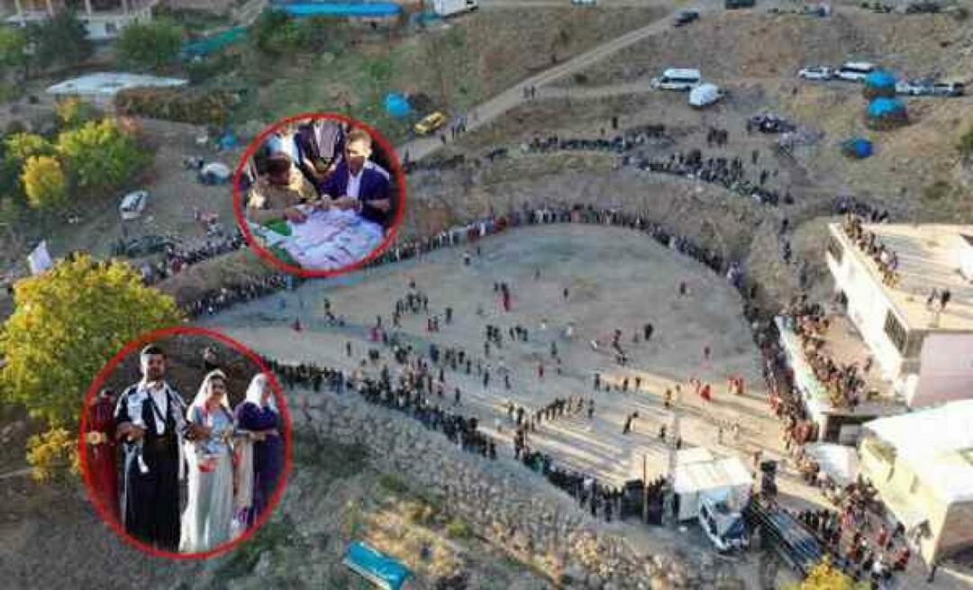 Historický okamžik v Şırnaku! Kila zlata se nosila na svatbě 5 tisíc lidí