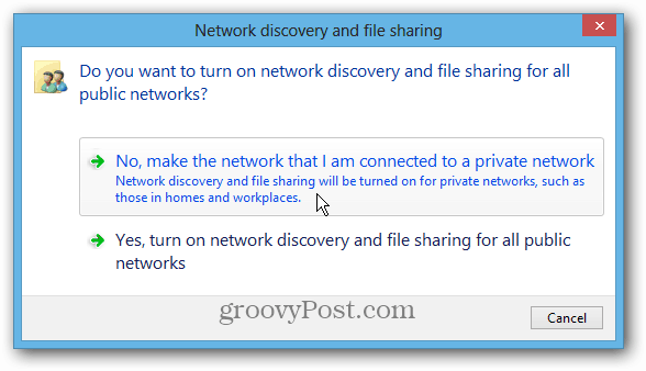 Network Discovery a sdílení souborů