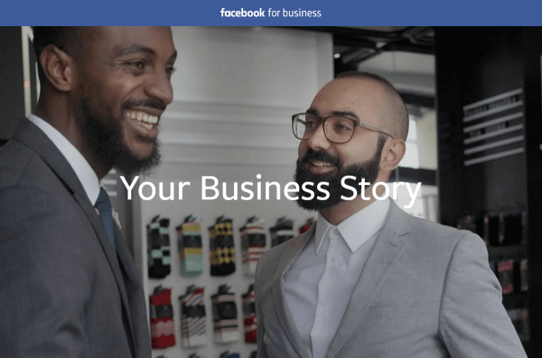 facebook svůj obchodní příběh