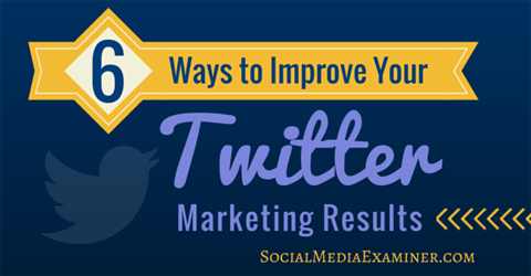 zlepšit twitterové marketingové výsledky