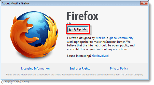 Firefox 4 použít aktualizaci