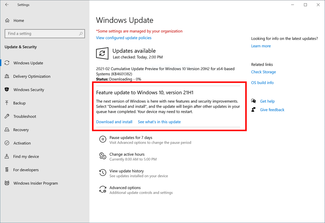 Společnost Microsoft oficiálně oznamuje Windows 10 21H1
