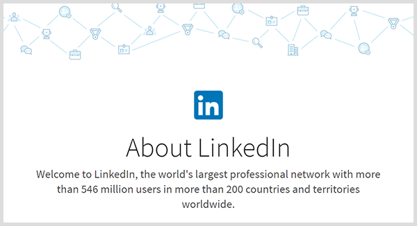 Statistiky LinkedIn uvádějí, že platforma má miliony členů a globální dosah.