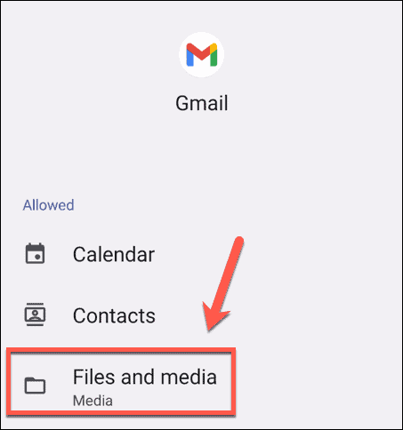 soubory android gmail a nastavení médií