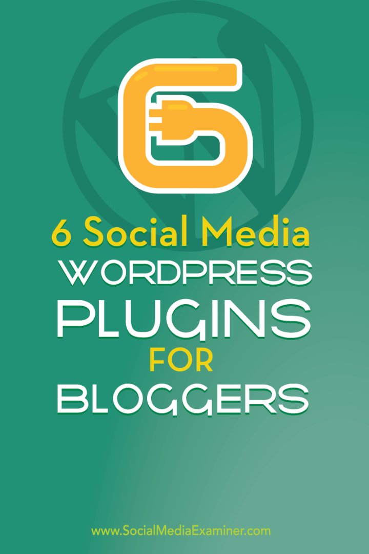 6 pluginů WordPress pro sociální média pro blogery: průzkumník sociálních médií