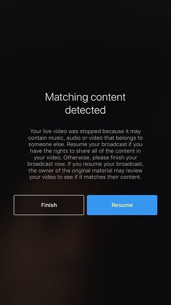 Instagram nyní přeruší živé video, pokud zjistí, že streamovaný zvukový, hudební nebo video obsah porušuje autorská práva někoho jiného.