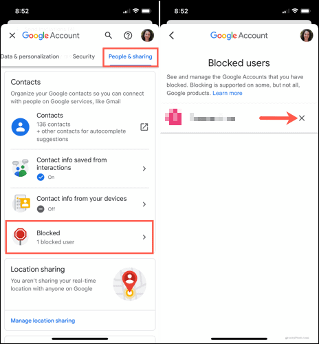 Odblokujte uživatele na Disku Google v mobilu