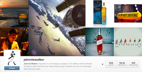 johnniewalker instagramový profil
