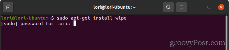 Nainstalujte vymazání v Linuxu