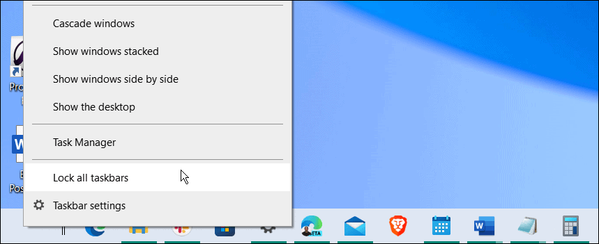 opravit zobrazení hlavního panelu systému Windows na celé obrazovce