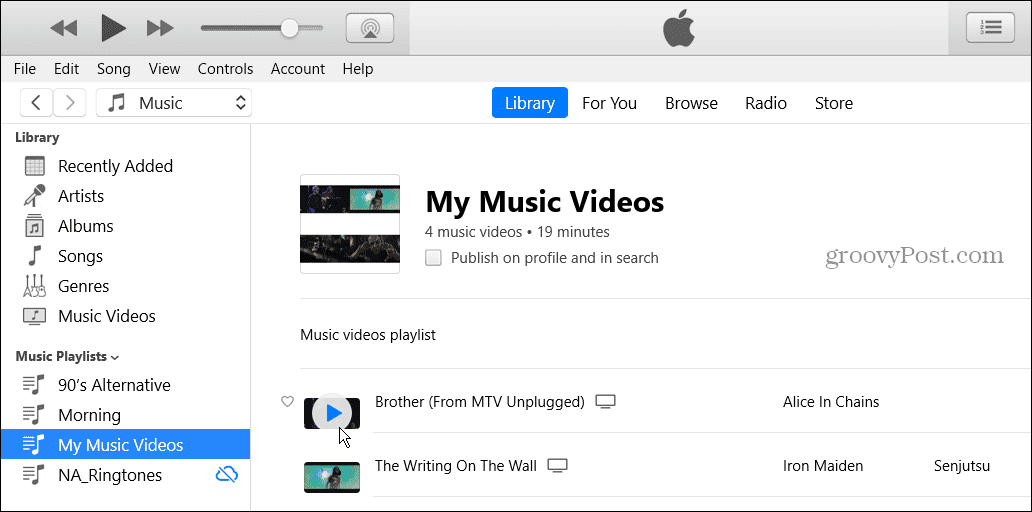 Jak vytvářet seznamy videí na Apple Music