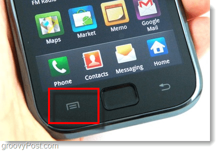 Na telefonu se systémem Android - galaxie stiskněte tlačítko nabídky