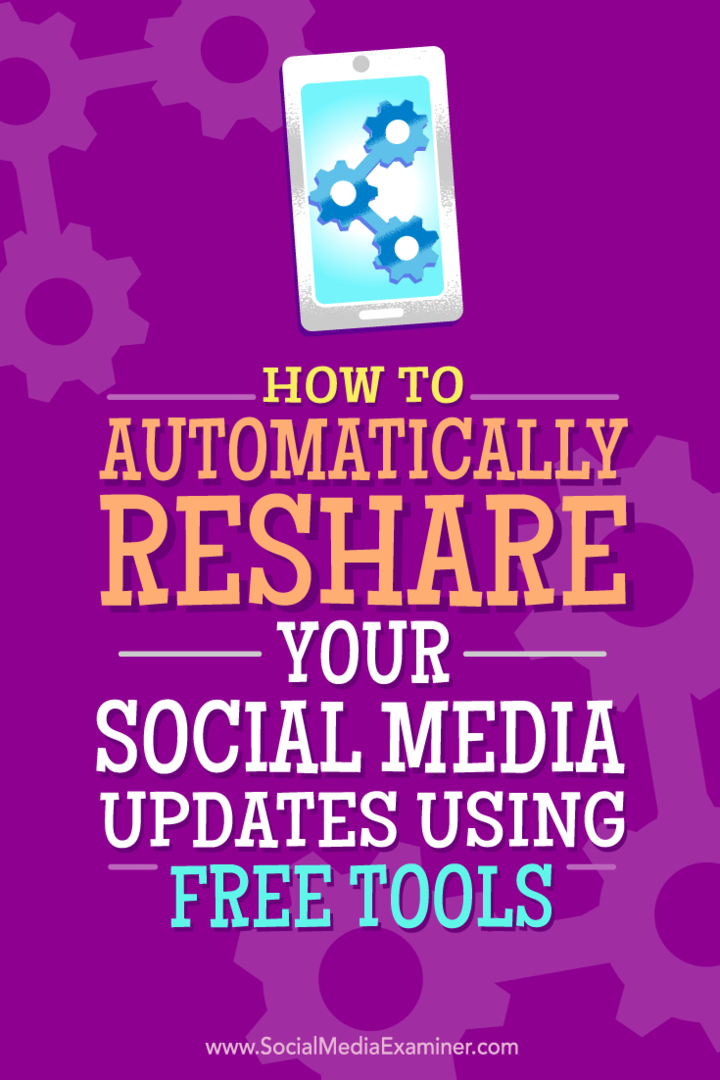Tipy, jak můžete automaticky znovu sdílet své aktualizace sociálních médií s bezplatnými nástroji.