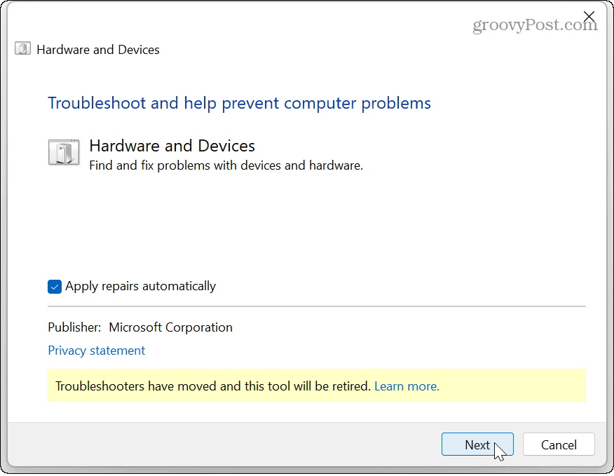 Oprava Windows 11 nečte 