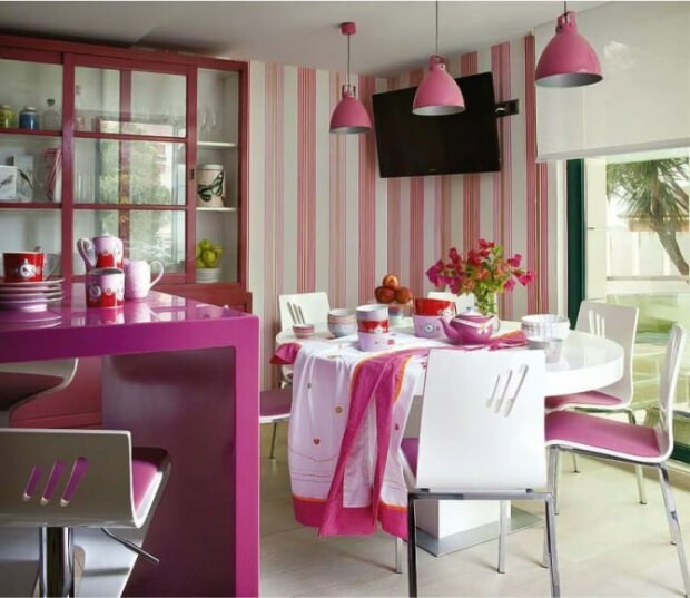 Moderní růžová kuchyňská dekorace doporučení